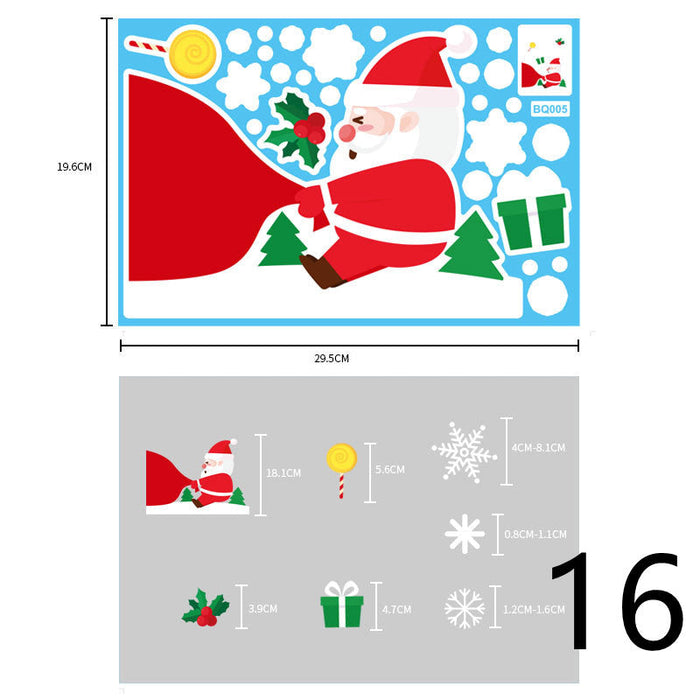 Christmas Themed Window Cling Set