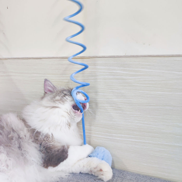 Cat Spring Rabbit Hair Ball Interactive Play Toys