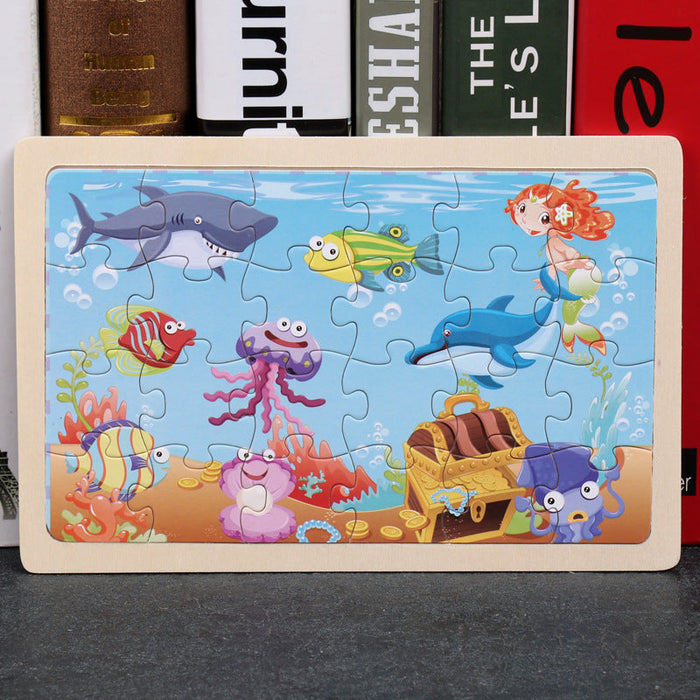 80PCS Wooden Educational Jigsaw Puzzles