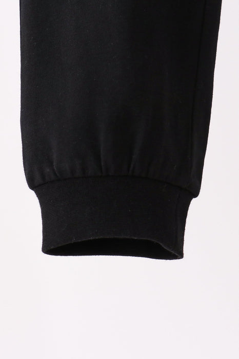 Kids Black Drawstring Jogger