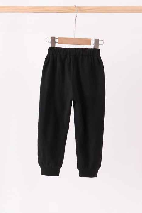 Kids Black Drawstring Jogger