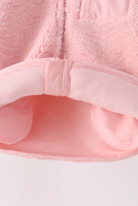Kids Pink Fleece Zipper Jacket
