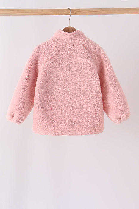 Kids Pink Fleece Zipper Jacket