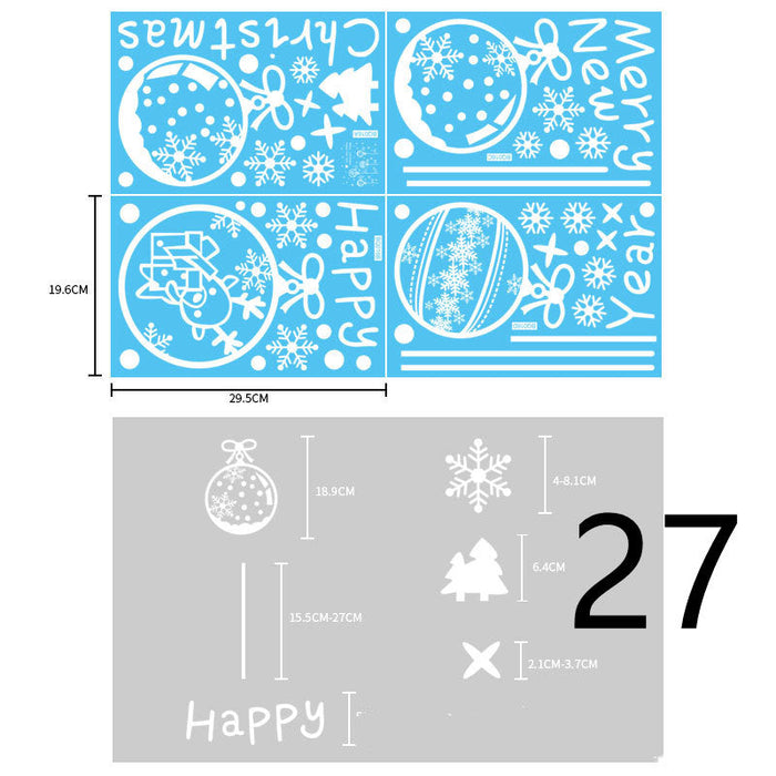 Christmas Themed Window Cling Set