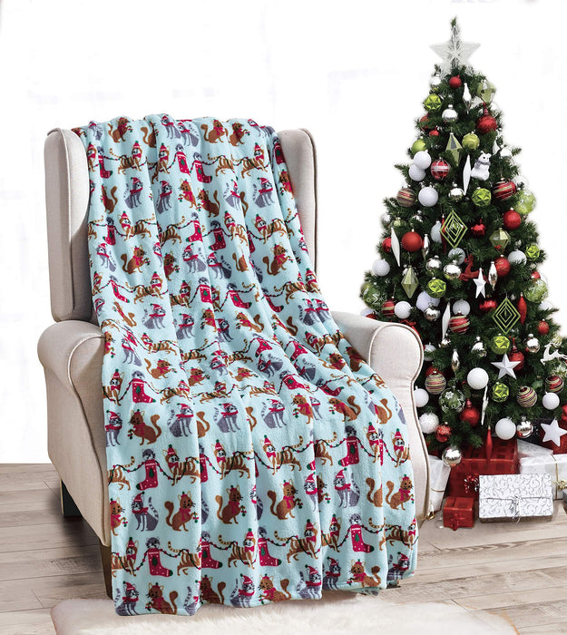 Decor & More Christmas Throw Blanket – Ultra-Soft 50"x60" Holiday Fleece