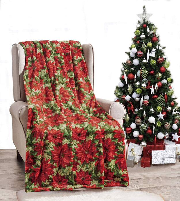 Decor & More Christmas Throw Blanket – Ultra-Soft 50"x60" Holiday Fleece
