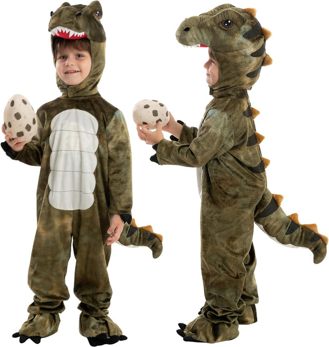 Realistic T-rex Costume Outfit with Egg for Kids Toddler Halloween