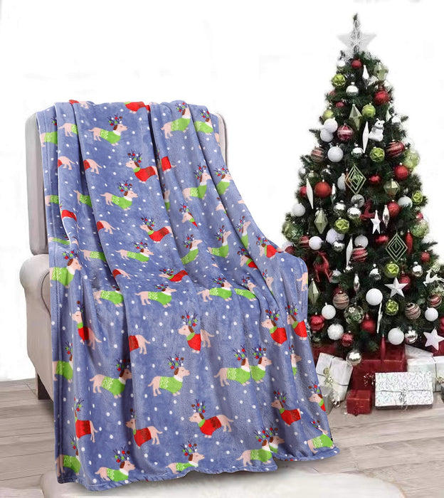 Decor & More Christmas Throw Blanket – Ultra-Soft 50"x60" Holiday Fleece