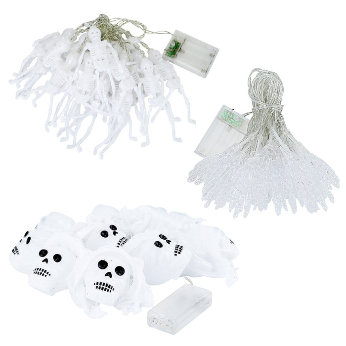 3Pcs Halloween Light Decorations Total 50 LEDs 24ft Halloween String Lights