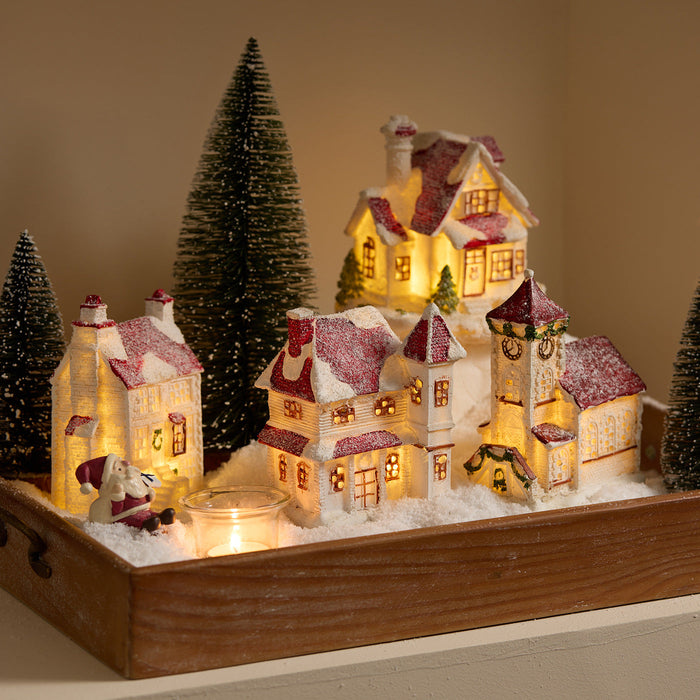 Nordic-Style Resin Christmas House Ornaments