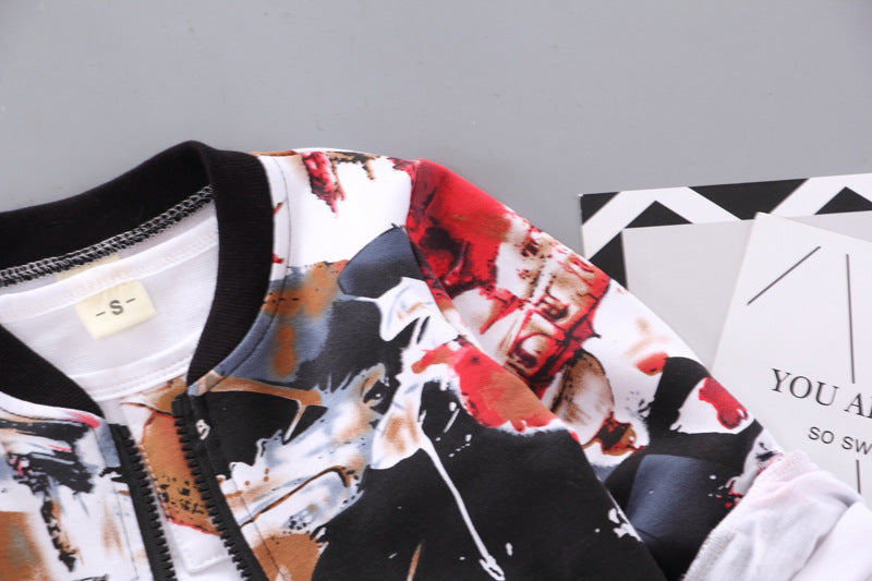 Boys Handsome Three-Piece Kid Clothes Set