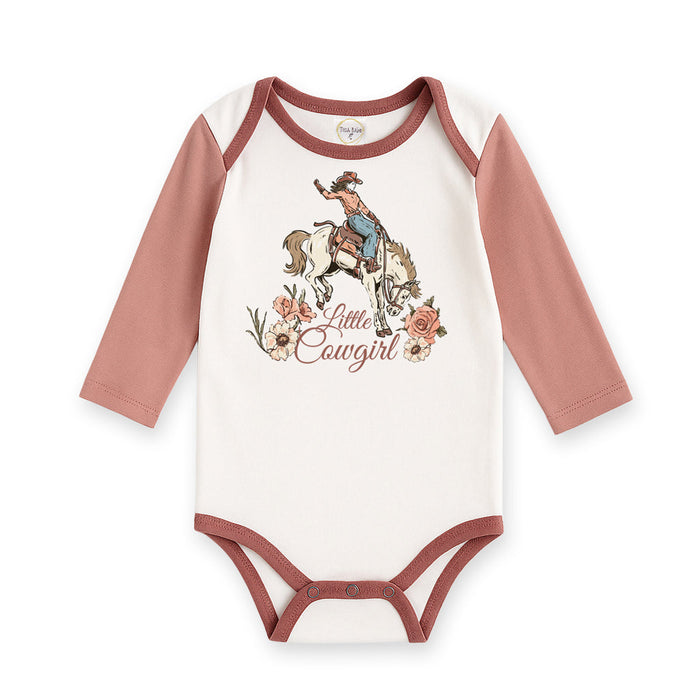Little Cowgirl Western Rodeo Bodysuit - Cotton Rib