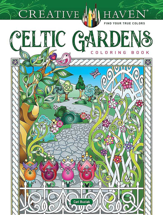 Creative Haven Celtic Gardens Coloring Book (Adult Coloring Books: World & Travel)