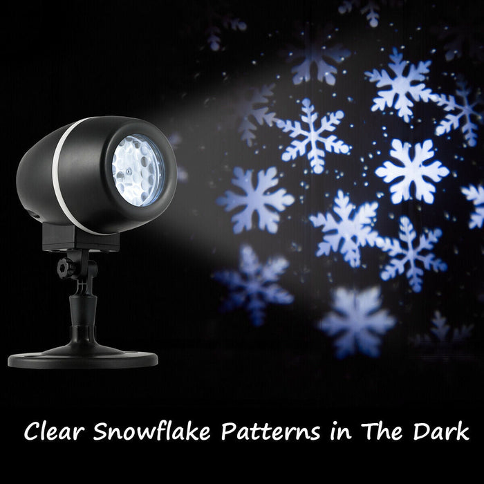 Outdoor Christmas Snowflake LED Projector Lights with Remote Control