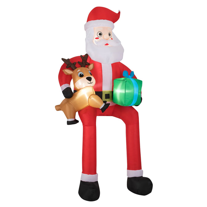 9.5 Feet Inflatable Santa Outdoor Decoration with Built-in LED Lights