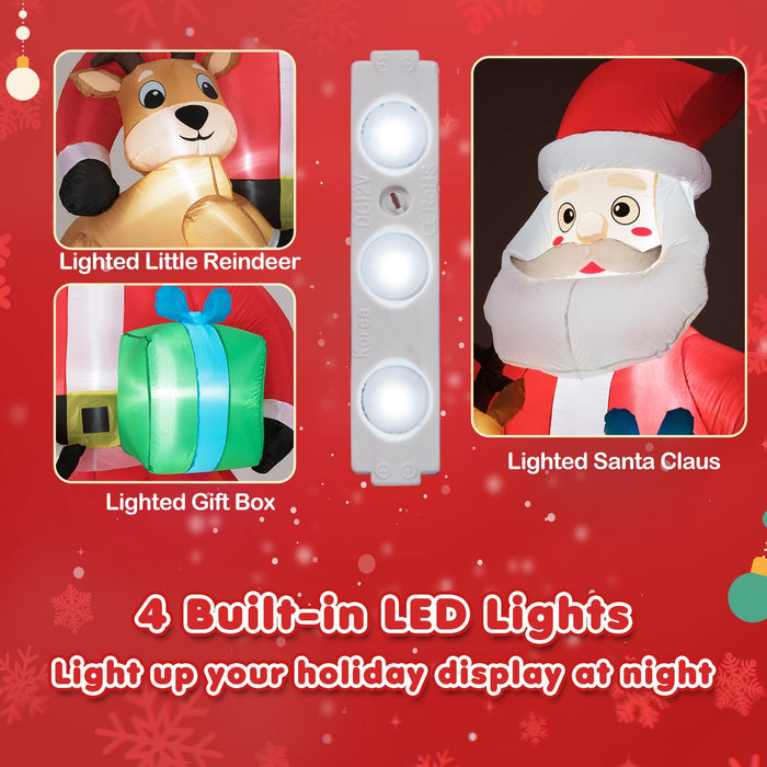 9.5 Feet Inflatable Santa Outdoor Decoration with Built-in LED Lights