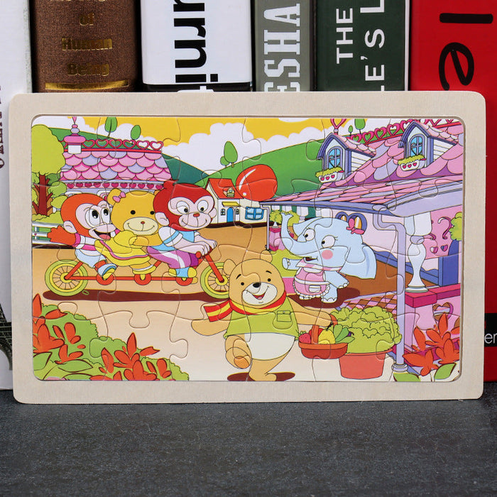 80PCS Wooden Educational Jigsaw Puzzles