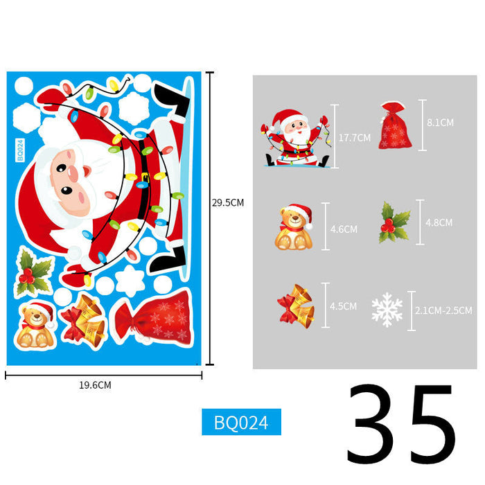 Christmas Themed Window Cling Set