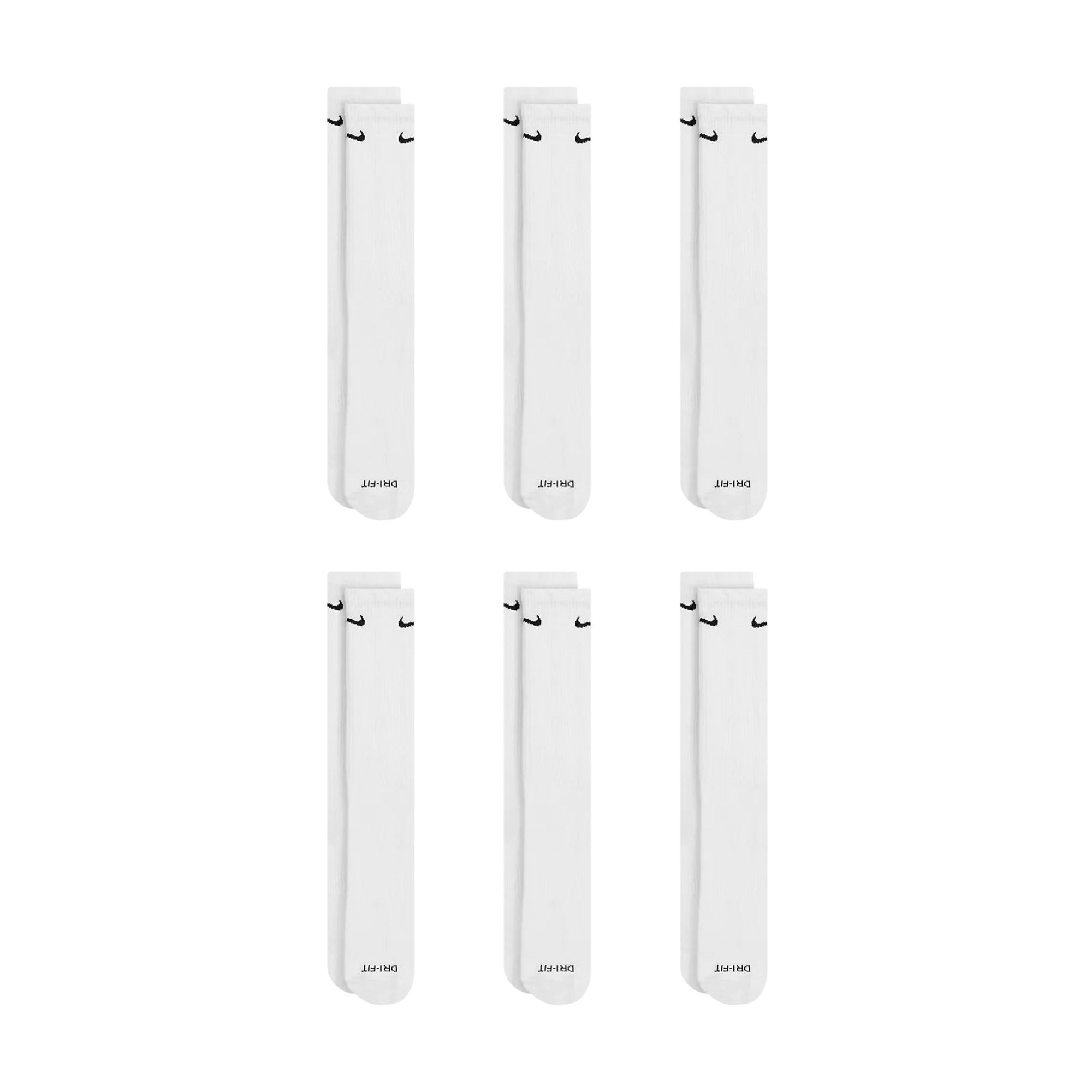 Nike 6-Pack Cushioned Crew Socks - White