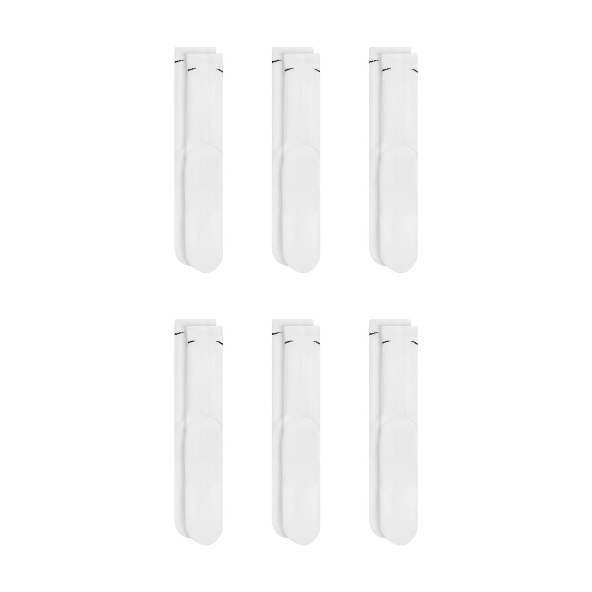 Nike 6-Pack Cushioned Crew Socks - White