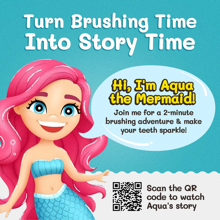 Aqua the Mermaid Toothbrush for Kids With Bonus Brush Head