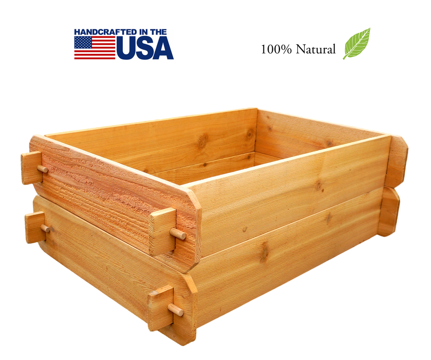 The Ultimate Tool-Free Cedar Raised Garden Bed (2' x 3' Double Deep)