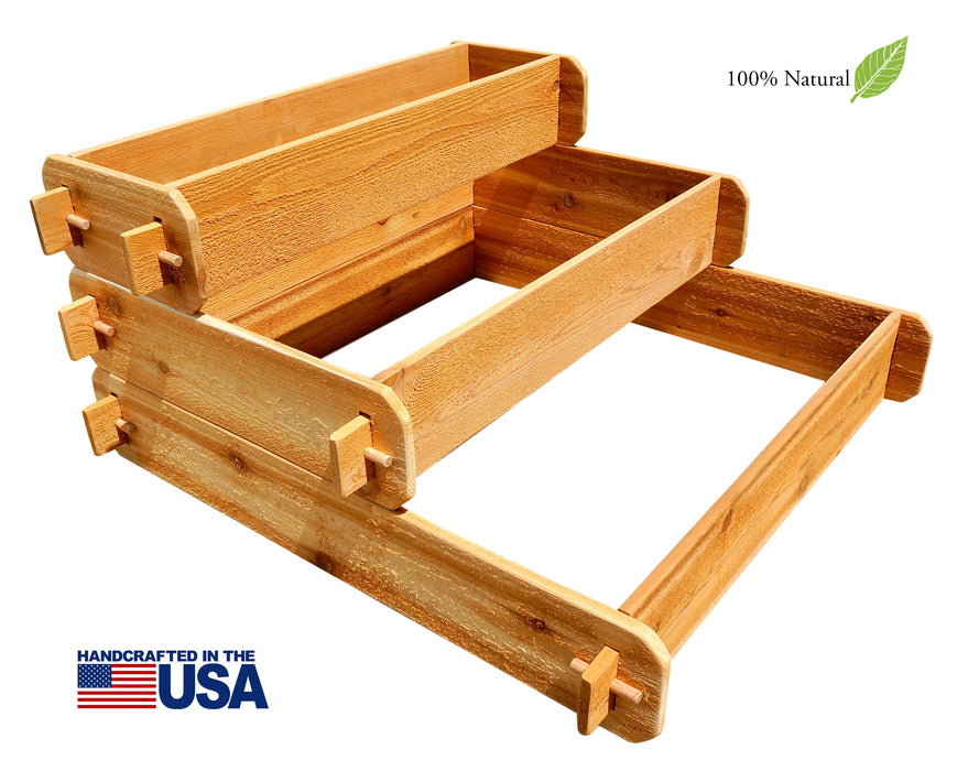 Timberlane Gardens Raised Garden Bed Kit 3 Tiered Select Cedar Elevated Planter