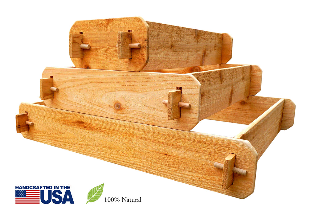 Timberlane Gardens Raised Garden Bed Kit 3 Tiered Pyramid Select Cedar Elevated Planter