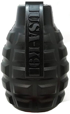 USA-K9 Grenade Shaped Dispenser Durable Dog Chew Toy & Treat Dispenser - Army Green