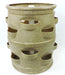 Patio Pocket Planter brown sandstone with center watering tube holding 22 plants, durable BPA-free outdoor planter