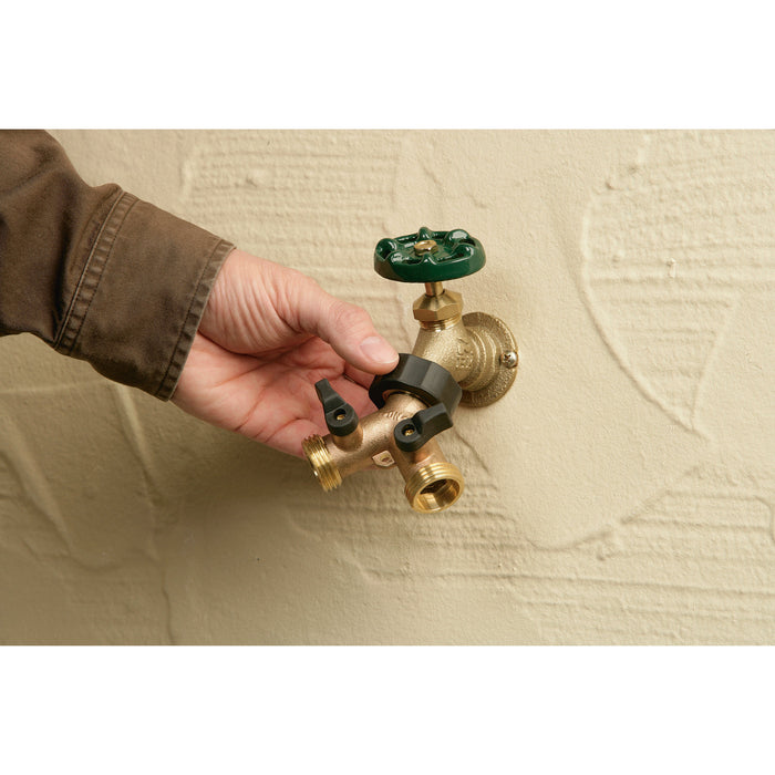 Brass 2-Way Shut-Off Hose Y Adapter 58249