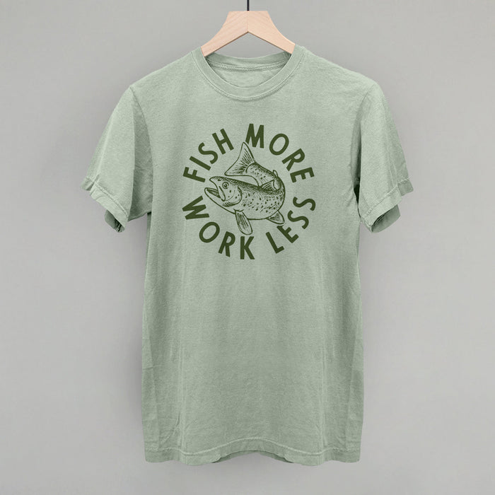 Fish More Work Less Printed Shirts