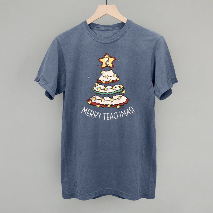 Merry Teachmas Tree Doodle Printed Shirts