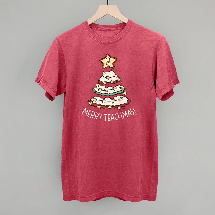 Merry Teachmas Tree Doodle Printed Shirts