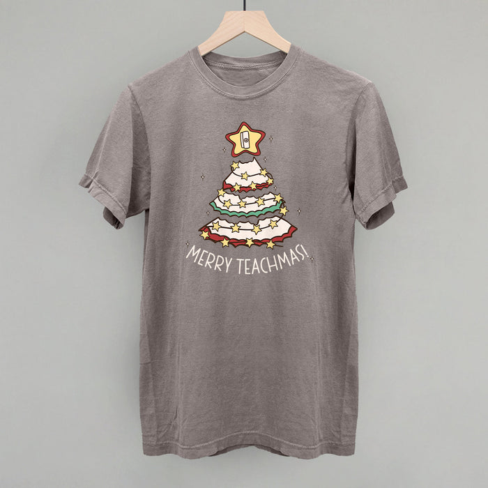 Merry Teachmas Tree Doodle Printed Shirts
