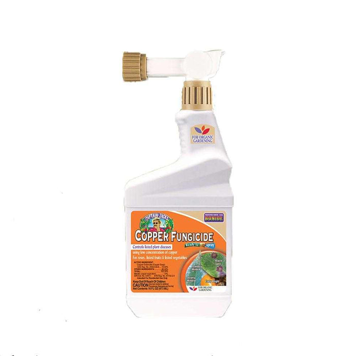 Bonide Copper Fungicide RTS 16oz bottle for organic garden fungal protection with hose attachment
