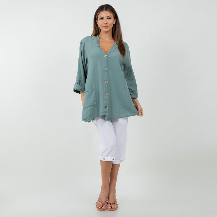 Tammy-Jacket/Top 100% Cotton Gauze