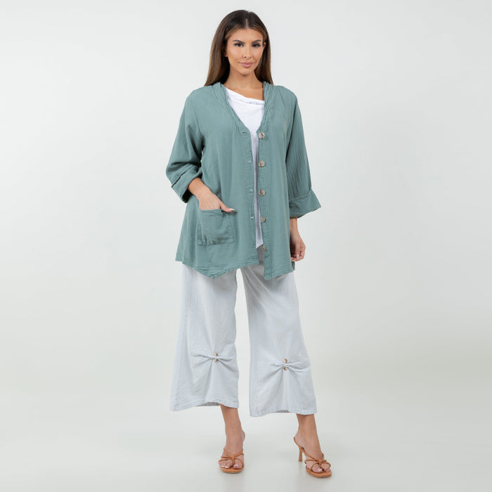 Tammy-Jacket/Top 100% Cotton Gauze