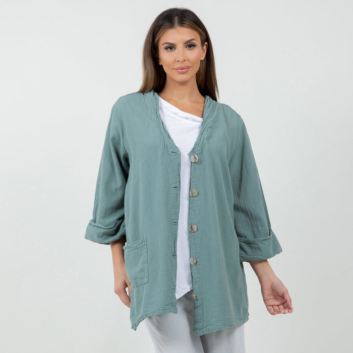 Tammy-Jacket/Top 100% Cotton Gauze