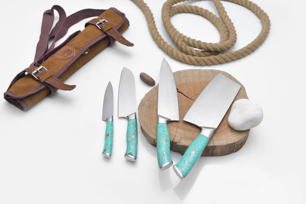 Titan Turquoise Culinary Knife Set