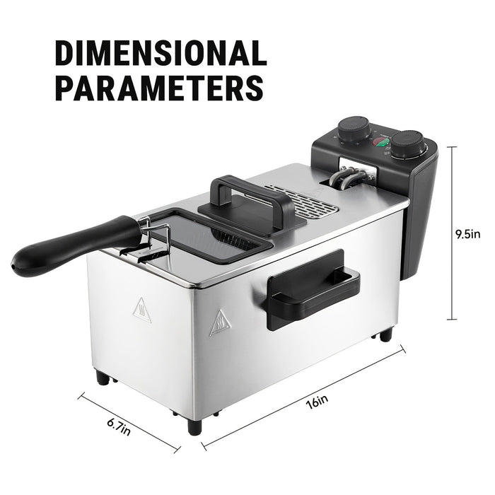 1700W Electric Deep Fryer 3L or5L Stainless Steel w Basket