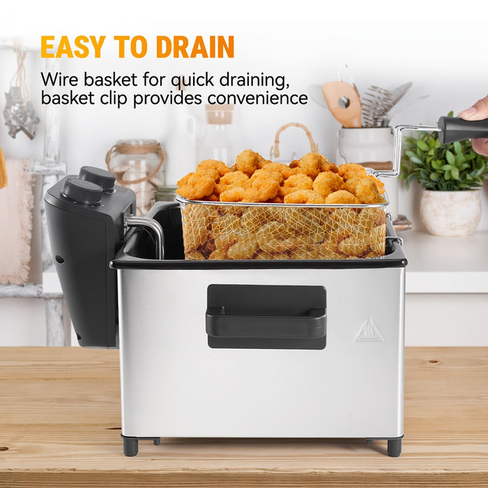 1700W Electric Deep Fryer 3L or5L Stainless Steel w Basket
