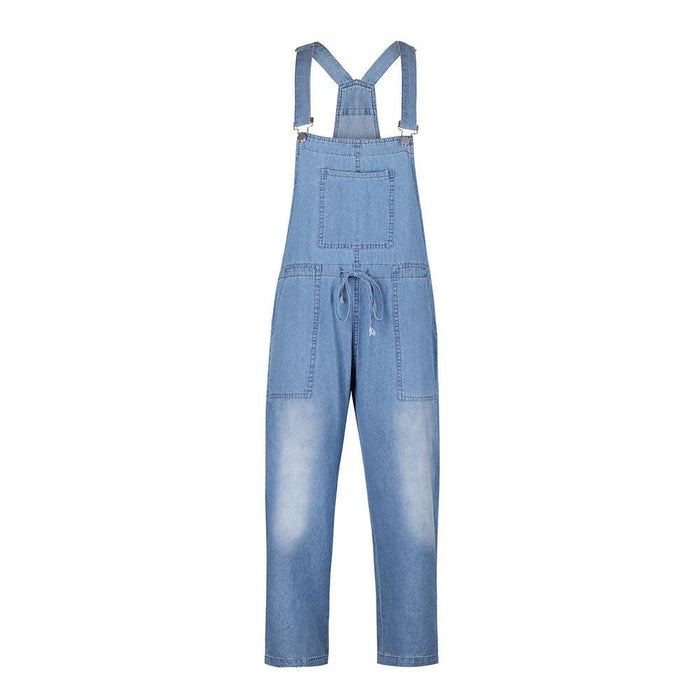 Cowgirl Drawstring Denim Overalls