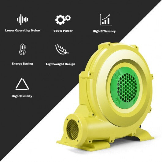 950 W 1.25 HP Air Blower Pump Fan for Inflatable Play Houses and Decor