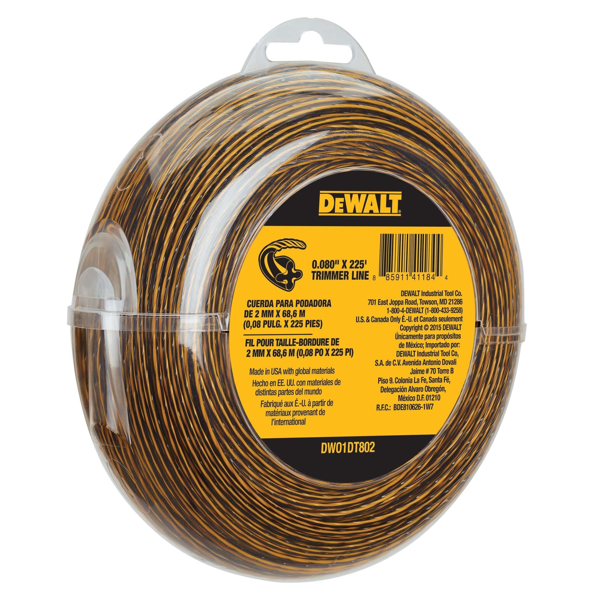 DeWalt DW01DT802 Trimmer Line 0.080 In. x 225 Ft.