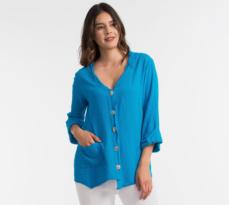 Tammy-Jacket/Top 100% Cotton Gauze
