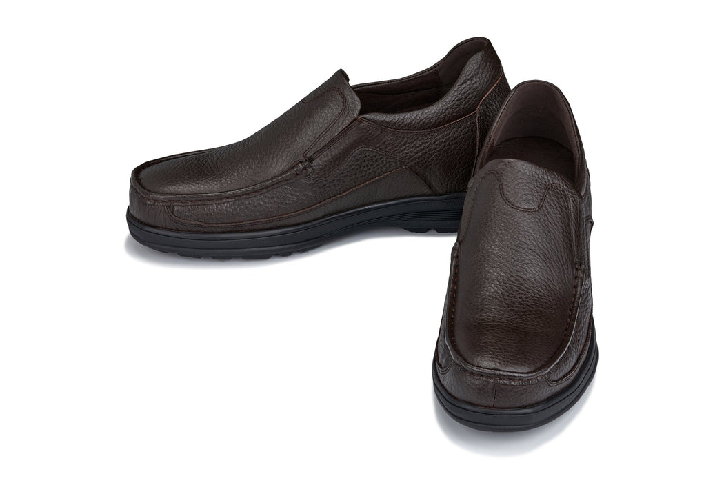 CALTO G1823 Lightweight Slip-On Loafer/Dress Shoes-3 Inches Taller (Brown)