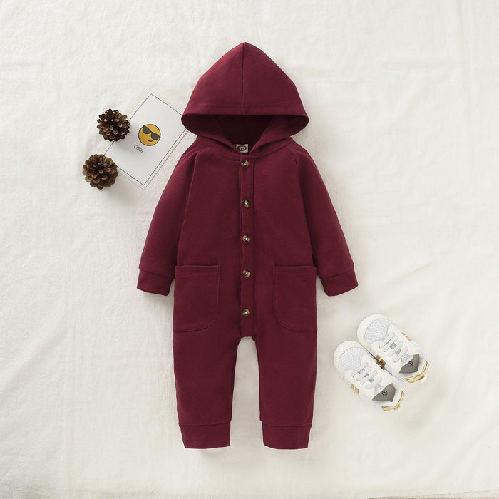 STEVVEX Baby Cozy Hooded Winter Romper