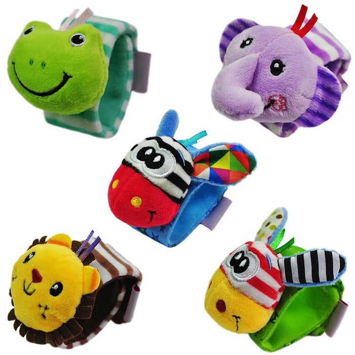 Cute Baby Animal Wrist Rattles