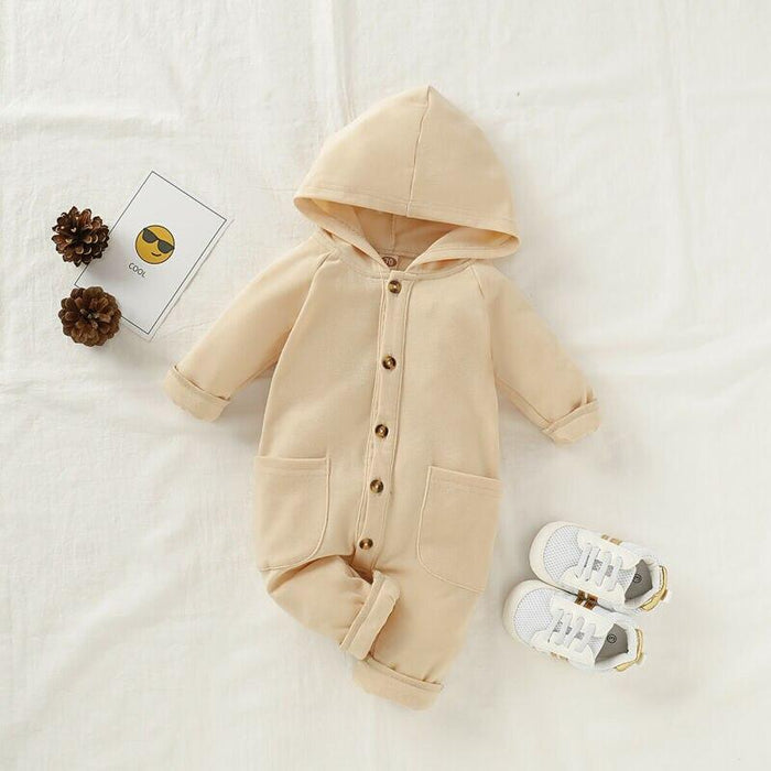 STEVVEX Baby Cozy Hooded Winter Romper